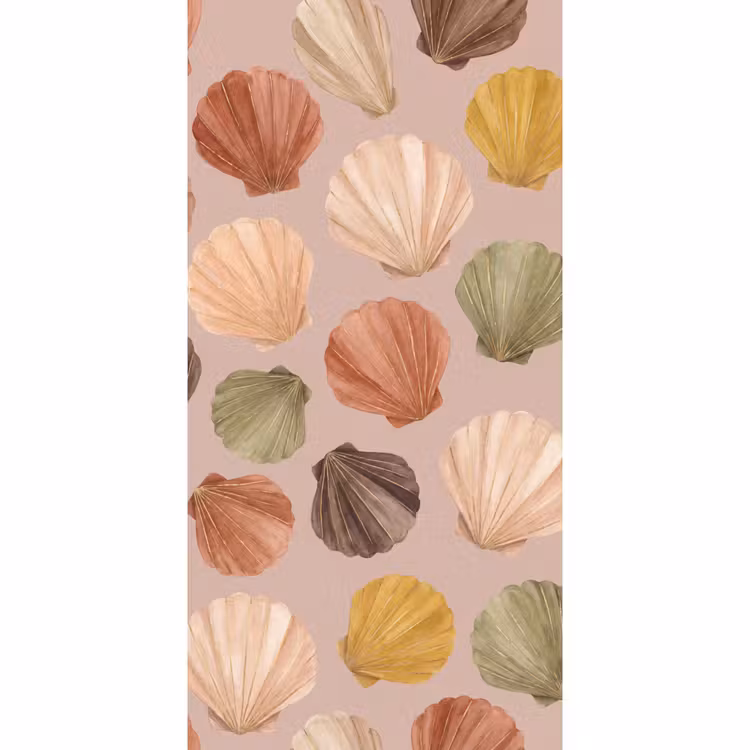 Schelp - Patroon - Zee - Aquarel - Aardetinten Behang Vlies klein -3d_website