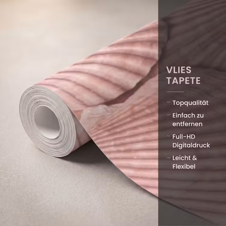 Schelpen - Patroon - Roze Behang Vlies klein -USP_closeupDE