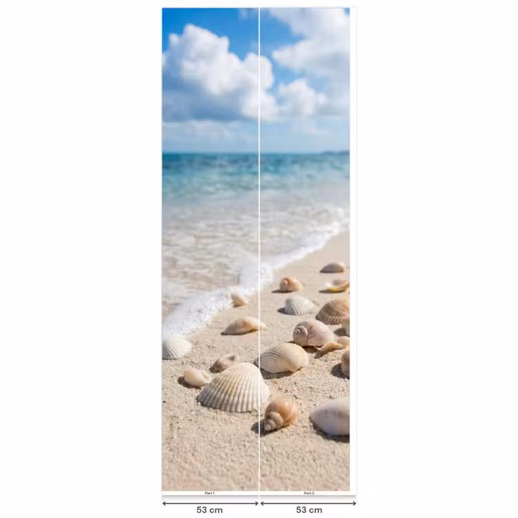 Schelpen - Strand - Natuur - Beige Behang Vlies klein -USP_banen