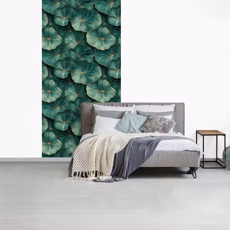 Patroon - Bladeren - Groen fotobehang vinyl groot 64 -slaapkamer