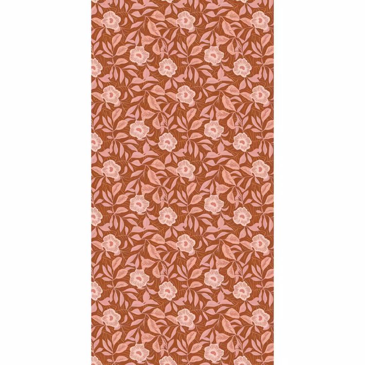 Patroon - Bladeren - Terracotta Behang Vlies klein 1076 -3d_website