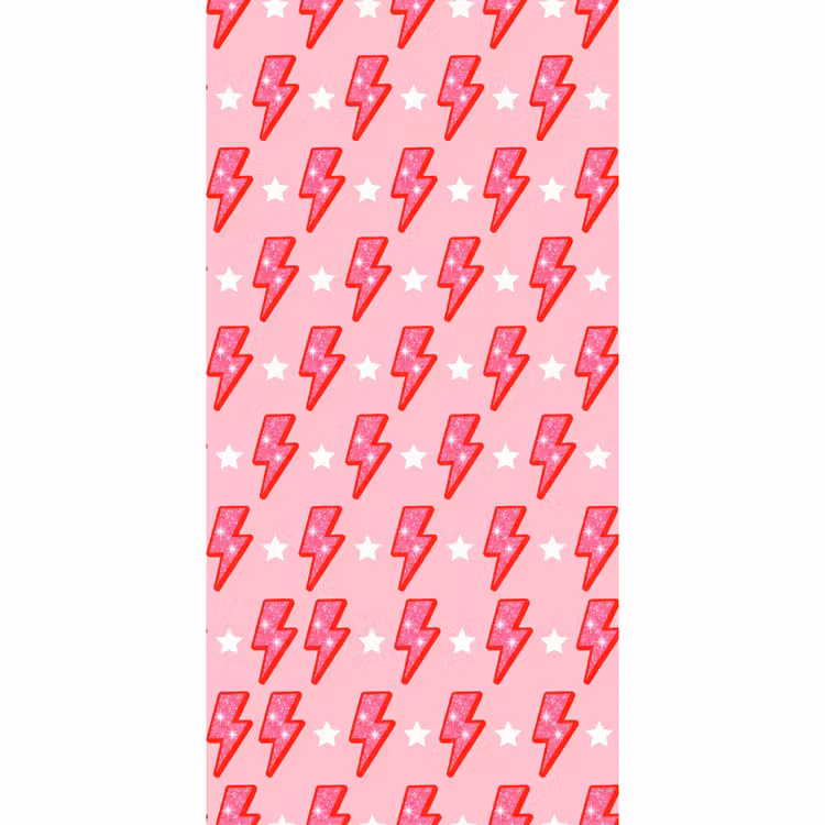 Patroon - Bliksem - Ster - Glitter - Roze Behang Vlies klein -3d_website