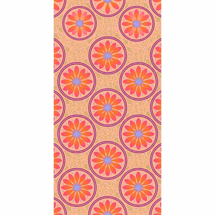 Patroon - Bloemen - Decoratief - Kleurrijk - Modern Behang Vlies klein -3d_website