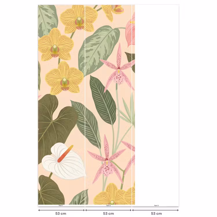 Patroon - Bloemen - Kleurrijk Behang Vlies klein -USP_banen