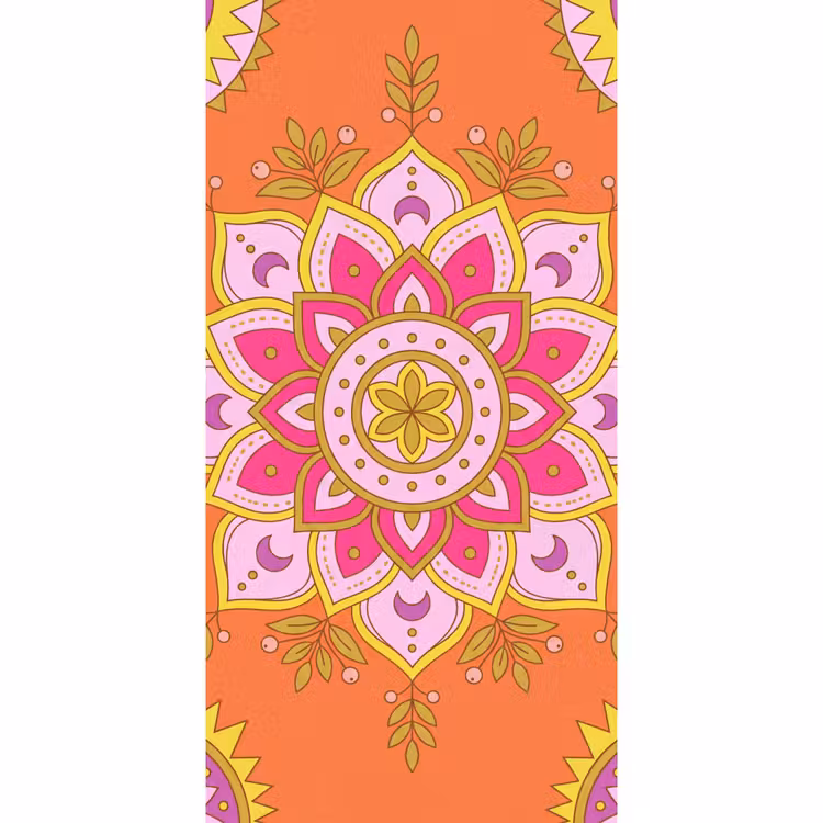 Patroon - Bloemmotief - Decoratie - Abstract - Roze Behang Vlies klein -3d_website