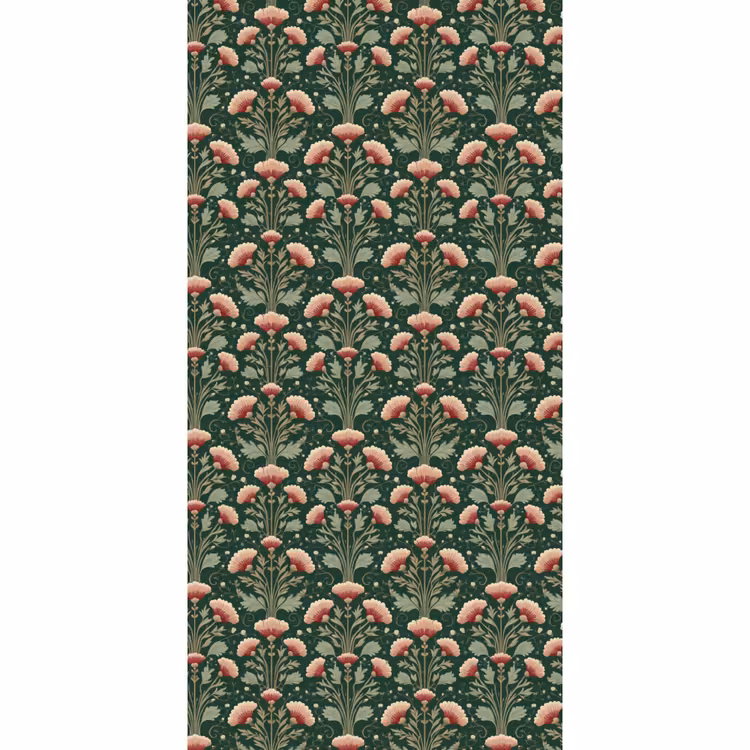 Patroon - Botanisch - Kleurrijk Behang Vlies klein 1076 -3d_website