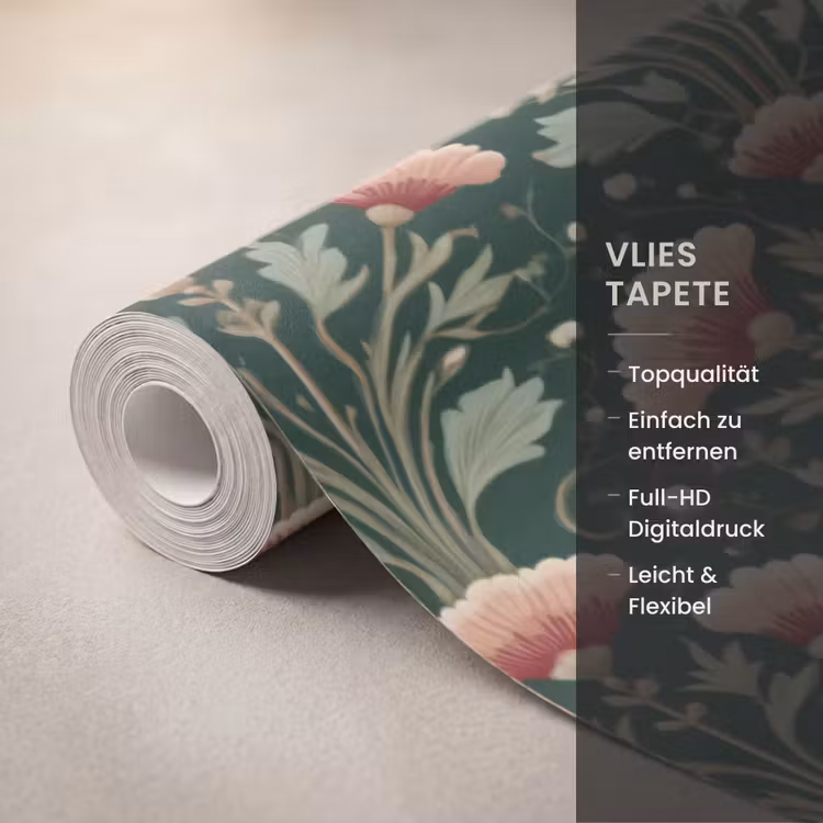 Patroon - Botanisch - Kleurrijk Behang Vlies klein 1076 -USP_closeupDE