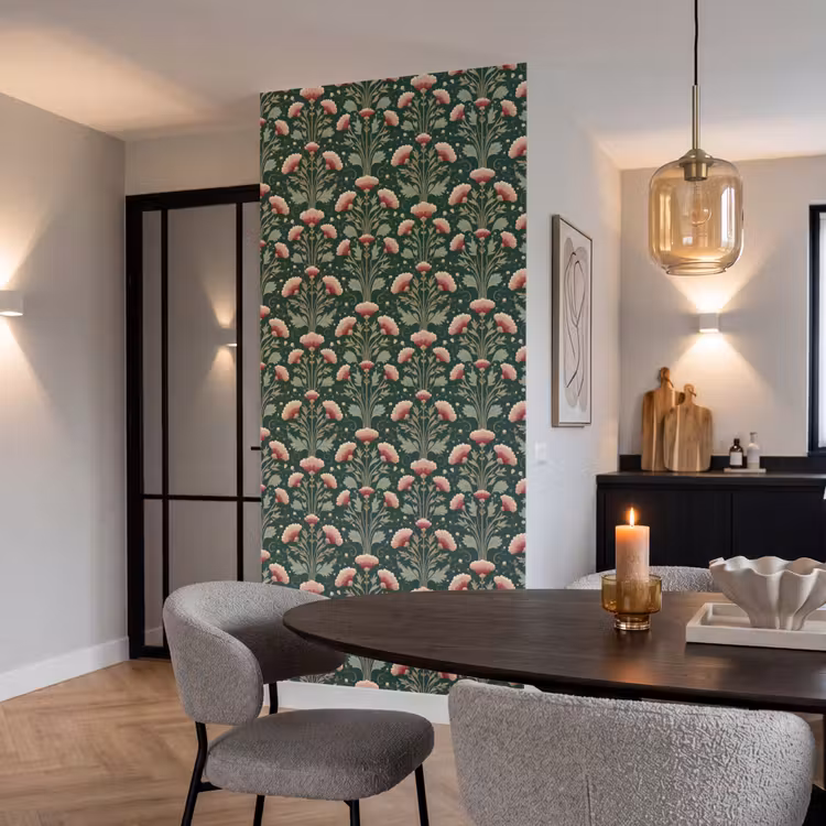 Patroon - Botanisch - Kleurrijk Behang Vlies klein 1076 -sfeer3