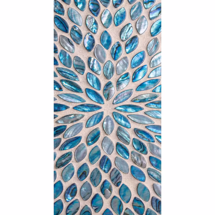 Patroon - Glans - Abstract - Blauw - Decoratie Behang Vlies klein -3d_website
