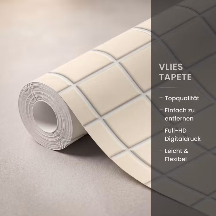 Patroon - Tegels - Gebroken - Wit Behang Vlies klein 1076 -USP_closeupDE