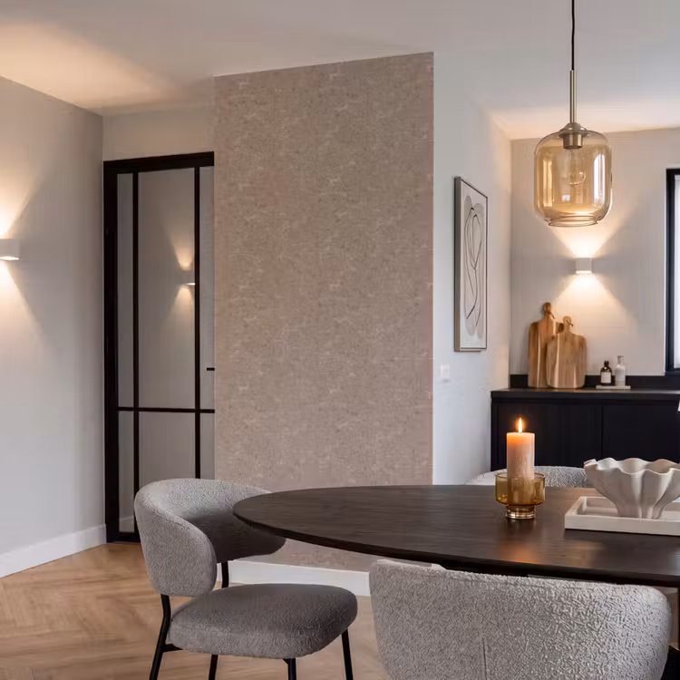 Patroon - Kalksteen - Beige Behang Vlies klein 1076 -sfeer3