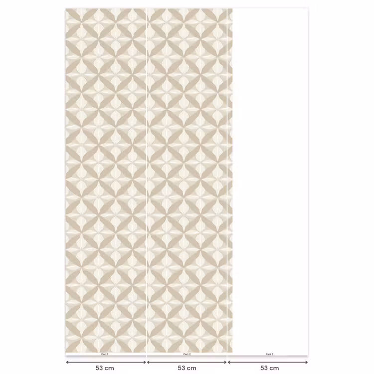 Patroon - Klassiek - Beige Behang Vlies klein 1076 -USP_banen
