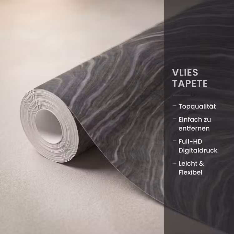 Patroon - Contrast - Antraciet Behang Vlies klein 1076 -USP_closeupDE