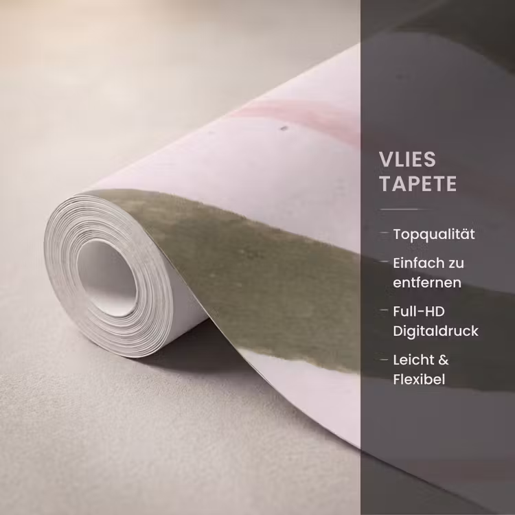 Patroon - Cirkel - Stralen - Abstract - Roze Behang Vlies klein -USP_closeupDE