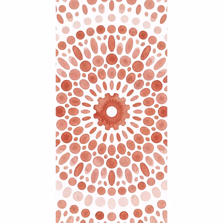 Patroon - Cirkels - Abstract - Modern - Rood Behang Vlies klein -3d_website