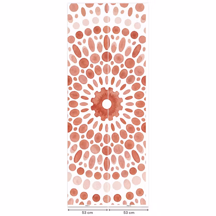 Patroon - Cirkels - Abstract - Modern - Rood Behang Vlies klein -USP_banen
