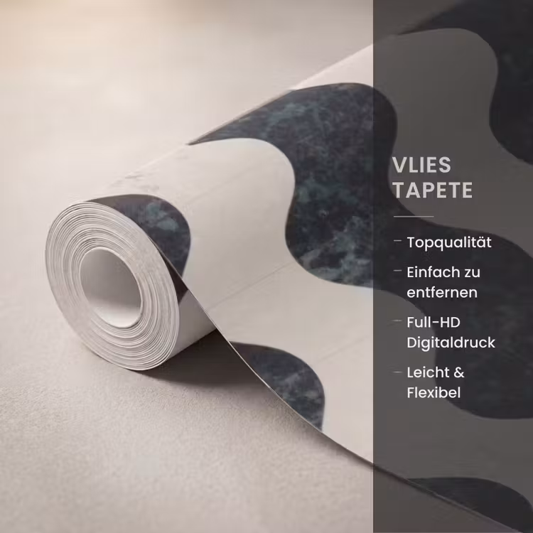 Patroon - Marmer - Groen - Cremé Behang Vlies klein 1076 -USP_closeupDE