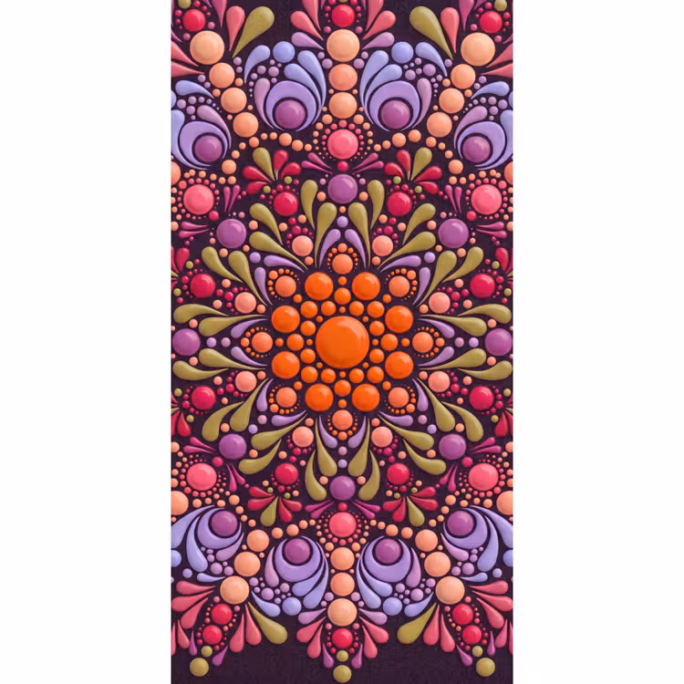 Patroon - Stippen - Abstract - Modern - Kleurrijk Behang Vlies klein -3d_website