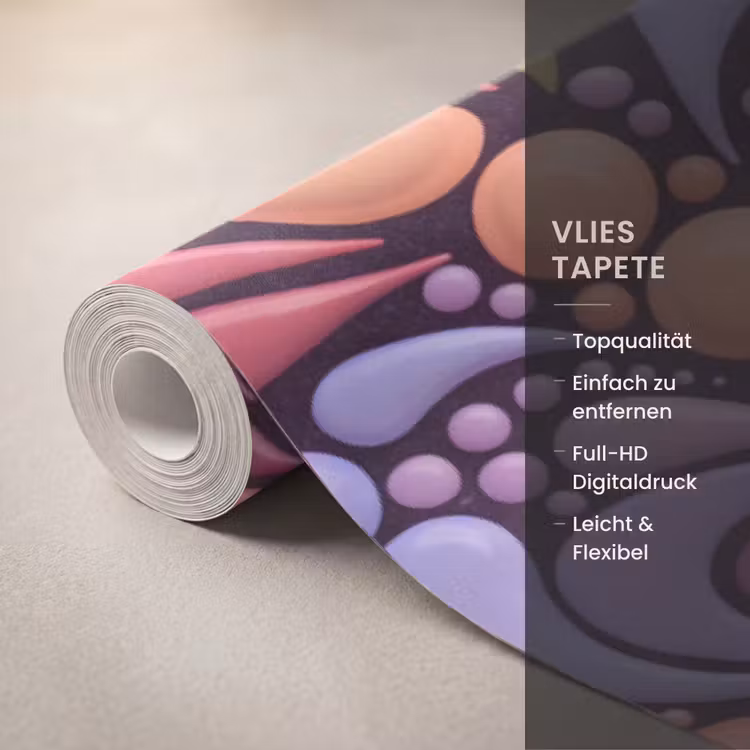 Patroon - Stippen - Abstract - Modern - Kleurrijk Behang Vlies klein -USP_closeupDE