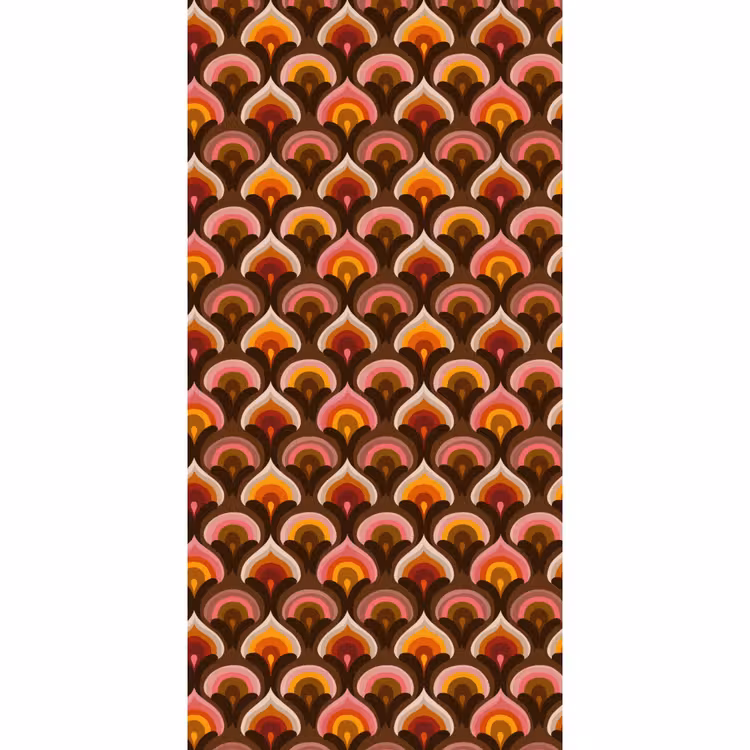 Patroon - Retro - Kleurrijk Behang Vlies klein 1076 -3d_website