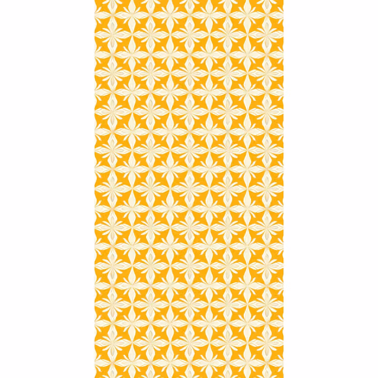 Patroon - Retro - Geel Behang Vlies klein 1076 -3d_website