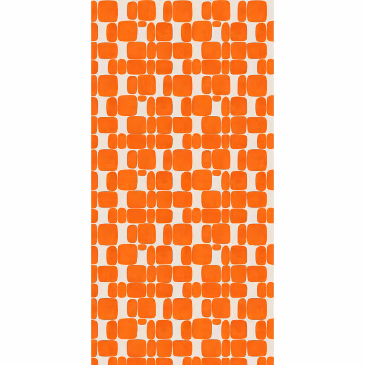 Patroon - Retro - Oranje Behang Vlies klein 1076 -3d_website
