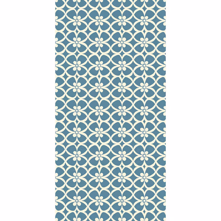 Patroon - Symmetrisch - Blauw Behang Vlies klein 1076 -3d_website