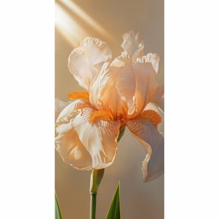 Close up - Oranje - Iris Behang Vlies klein -3d_website