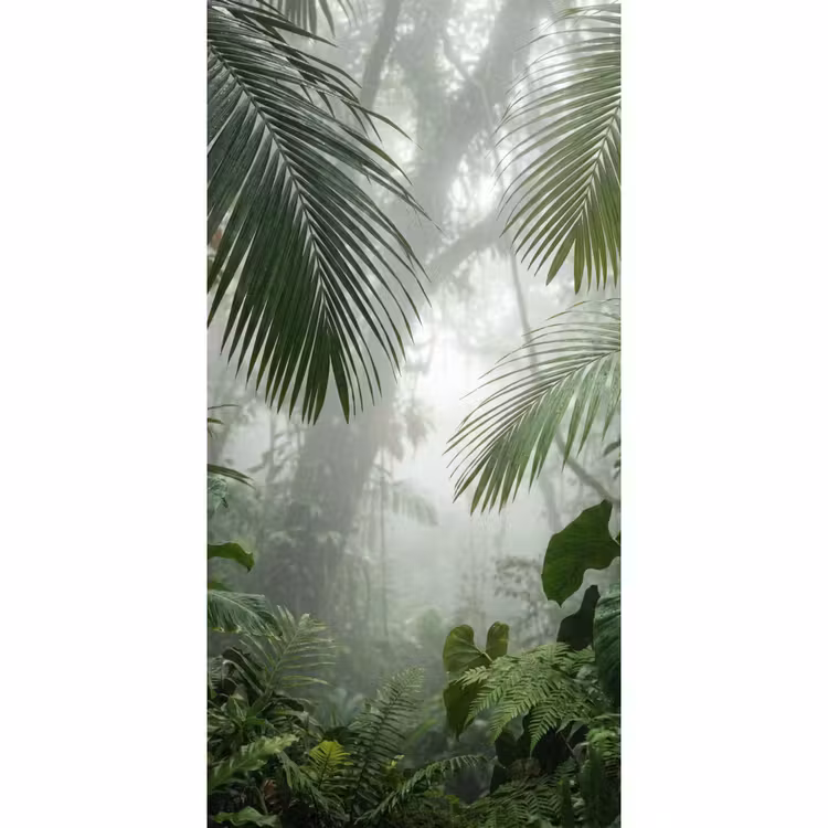Natuur - Jungle - Mist - Tropisch - Groen Behang Vlies klein -3d_website