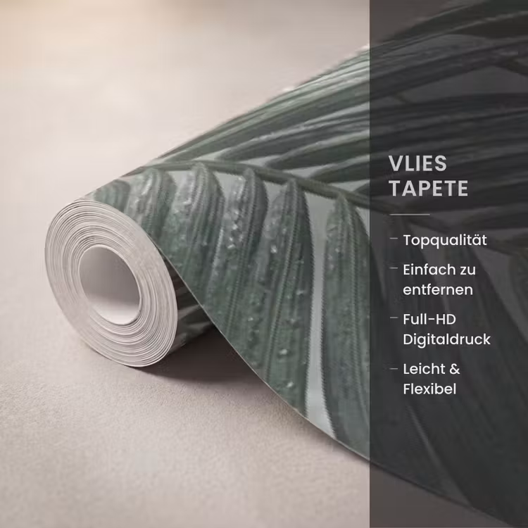 Natuur - Jungle - Mist - Tropisch - Groen Behang Vlies klein -USP_closeupDE