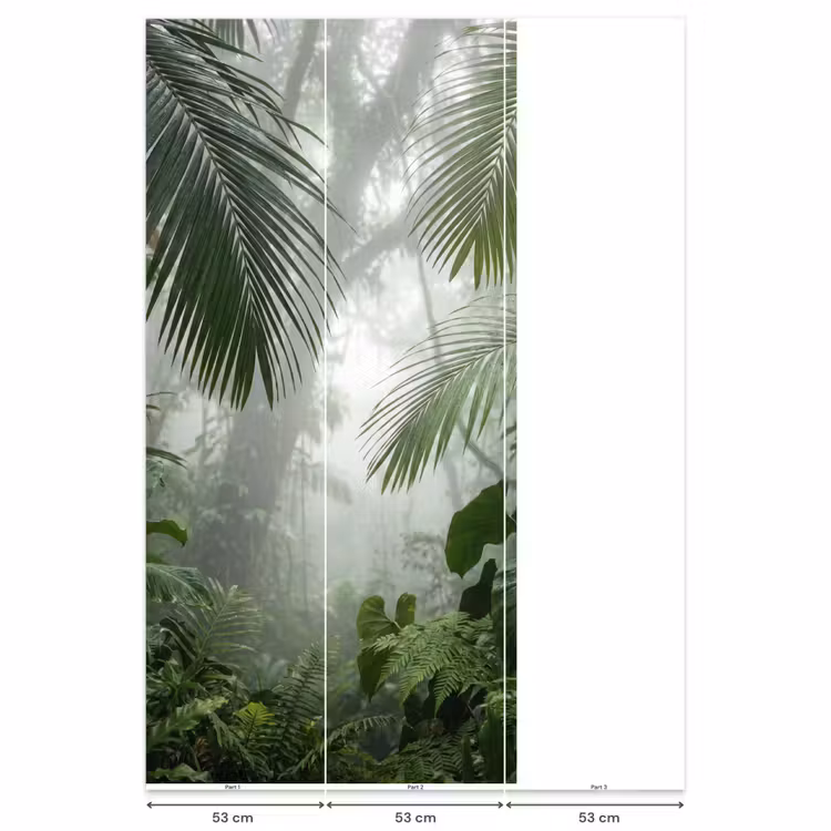 Natuur - Jungle - Mist - Tropisch - Groen Behang Vlies klein -USP_banen