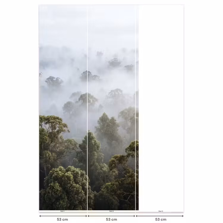 Natuur - Mist - Bos - Ochtend - Goud Behang Vlies klein -USP_banen