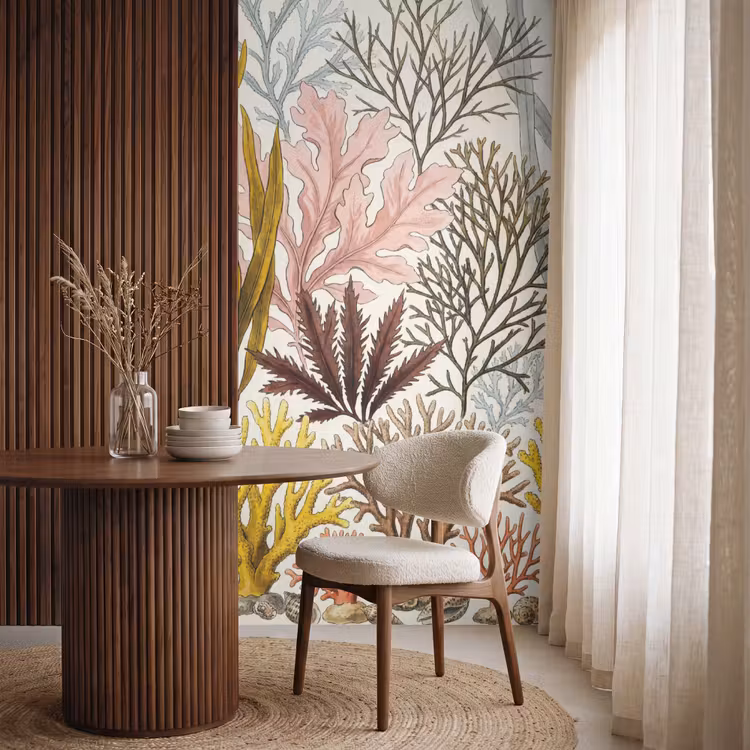 Natuur - Onderwater - Botanisch - Vintage - Kleurrijk Behang Vlies klein -sfeer1