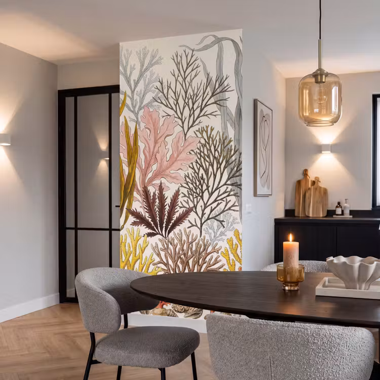 Natuur - Onderwater - Botanisch - Vintage - Kleurrijk Behang Vlies klein -sfeer3