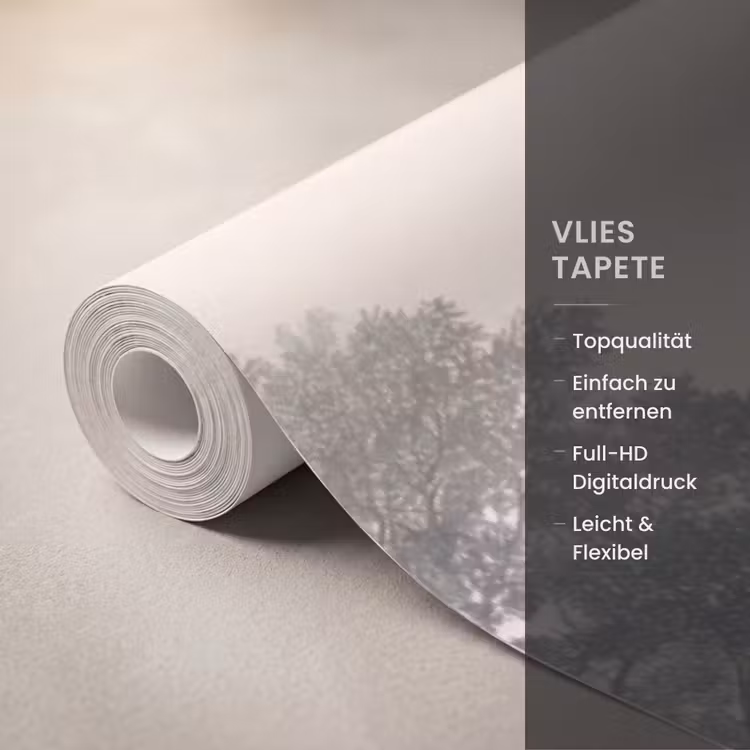 Mistig - Berglandschap - Illustratie Behang Vlies klein -USP_closeupDE