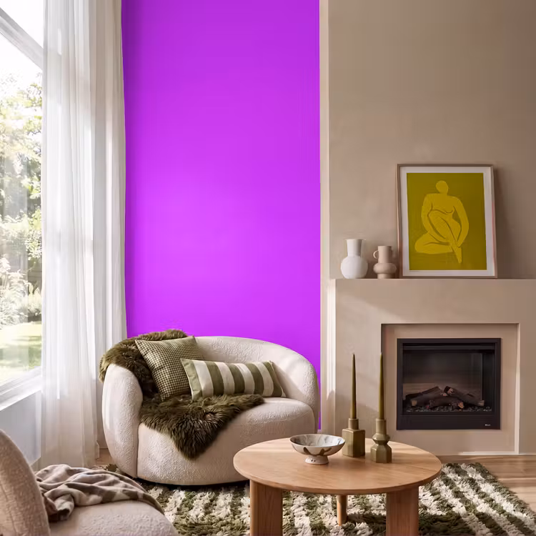 Tapete - Neon – Orchidee – Lila - Neon - Orchid - Paars Behang Vlies klein 1076