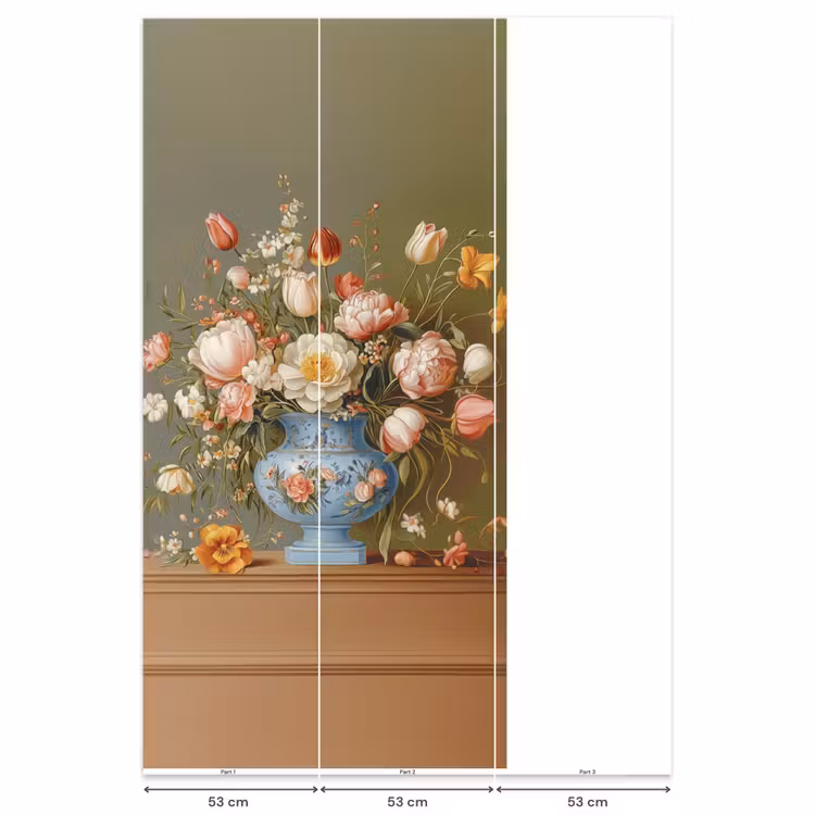 Neutral - Bloemen - Boeket - Vaas Behang Vlies klein -USP_banen