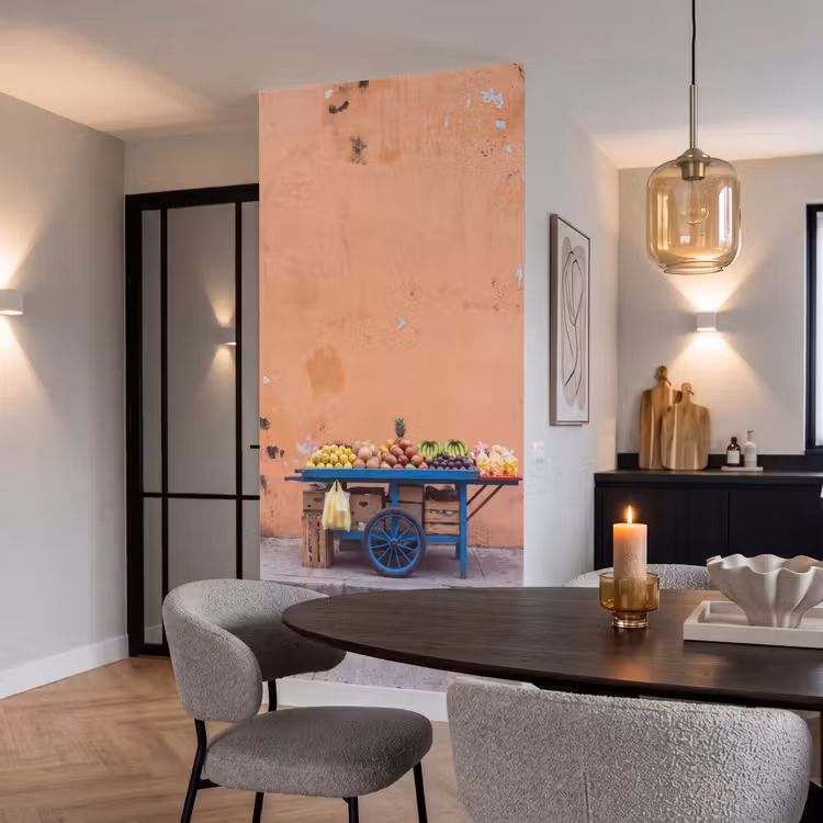 Tapete - Obst – Kar – Straße - Fruit - Kar - Straat Behang Vlies klein