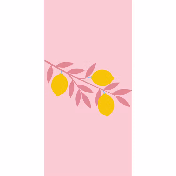 Fruit - Tak - Natuur - Abstract - Roze Behang Vlies klein -3d_website