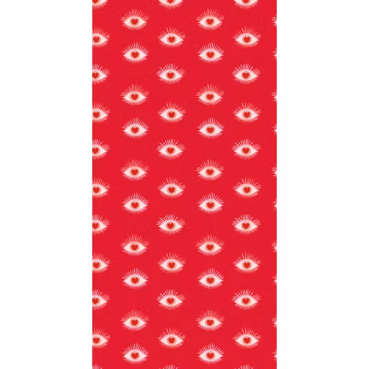 Ogen - Hart - Abstract - Rood - Roze Behang Vlies klein 1076 -3d_website
