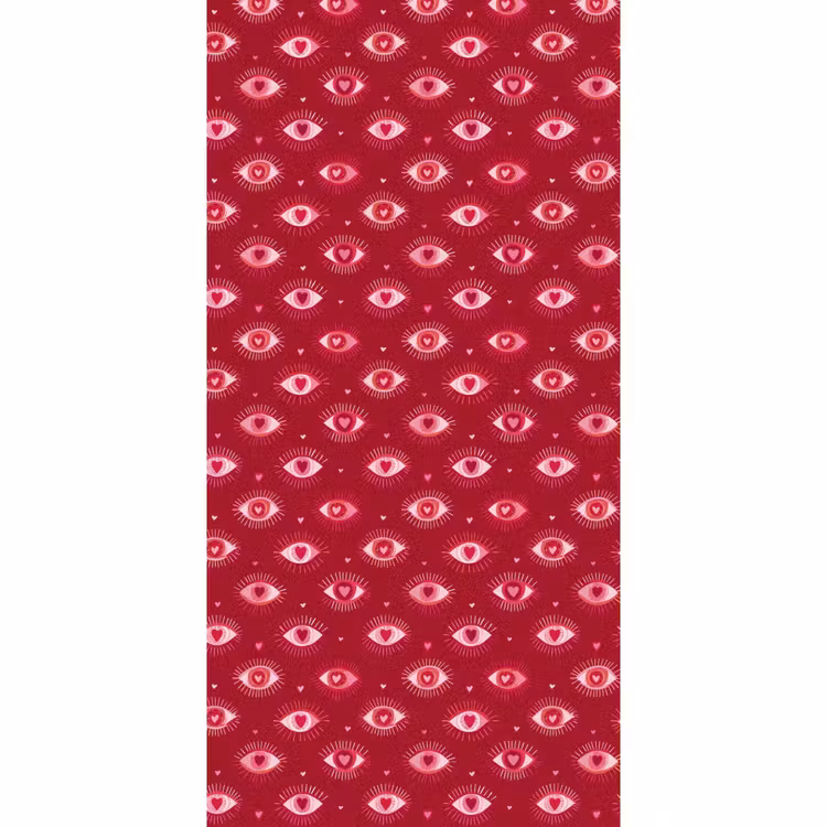 Ogen - Patroon - Roze - Donkerrood Behang Vlies klein 1076 -3d_website