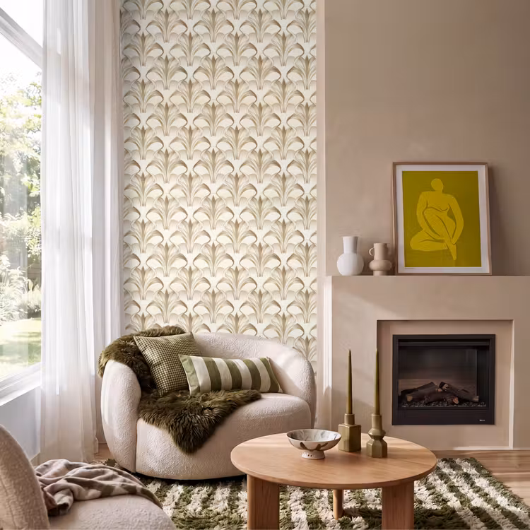 Ornament - Barok - Goud Behang Vlies klein 1076 -sfeer2