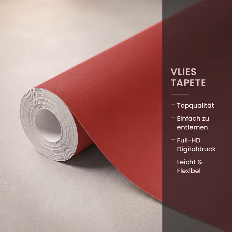 Oxblood - Maroon - Rood Behang Vlies klein 1076 -USP_closeupDE