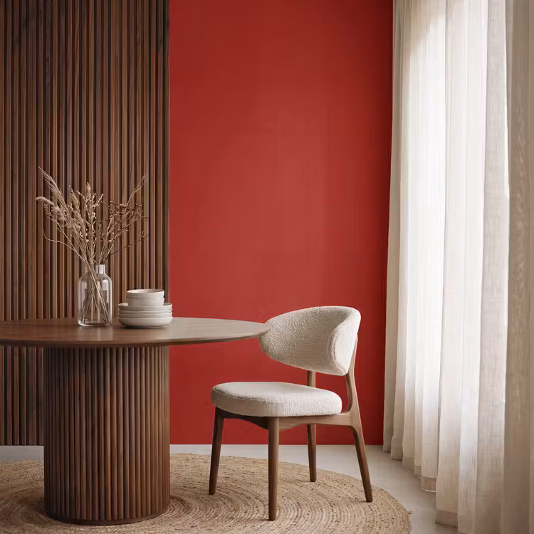 Oxblood - Maroon - Rood Behang Vlies klein 1076 -sfeer1