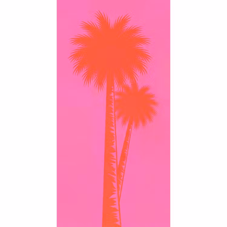 Palmbomen - Modern - Roze Behang Vlies klein -3d_website