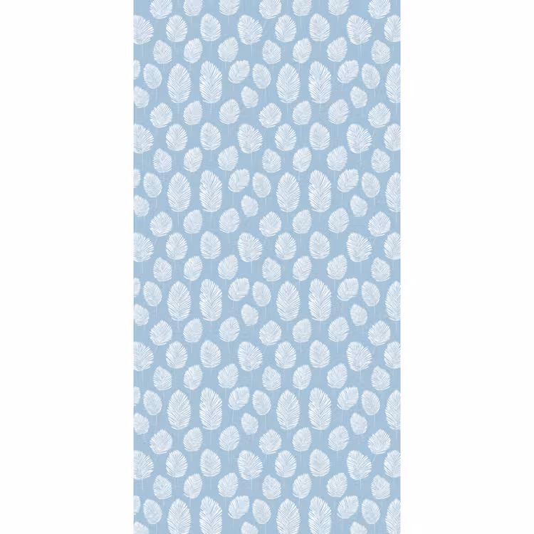 Palmbladeren - Naadloos - Patroon - Pastelblauw Behang Vlies klein 1076 -3d_website