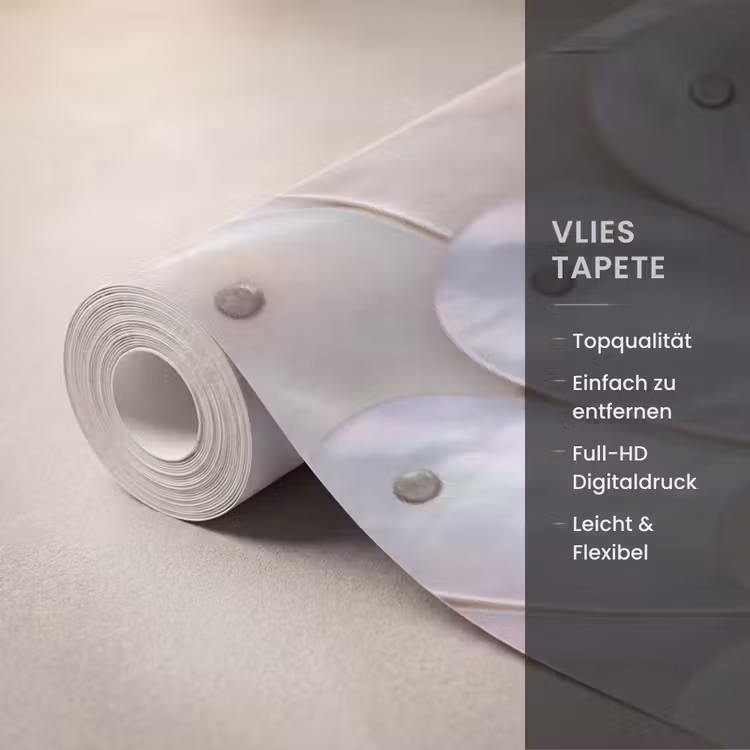 Parelmoer - Patroon - Decoratie - Ambacht - Wit Behang Vlies klein -USP_closeupDE