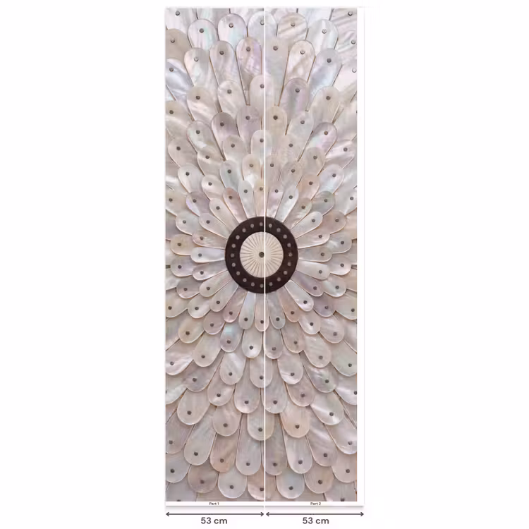 Parelmoer - Patroon - Decoratie - Ambacht - Wit Behang Vlies klein -USP_banen