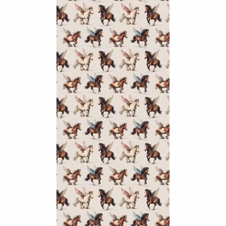 Paarden - Vleugels - Kleurrijk Behang Vlies klein 1076 -3d_website