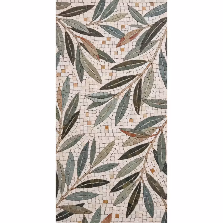 Plant - Blad - Mozaïek - Groen Behang Vlies klein -3d_website